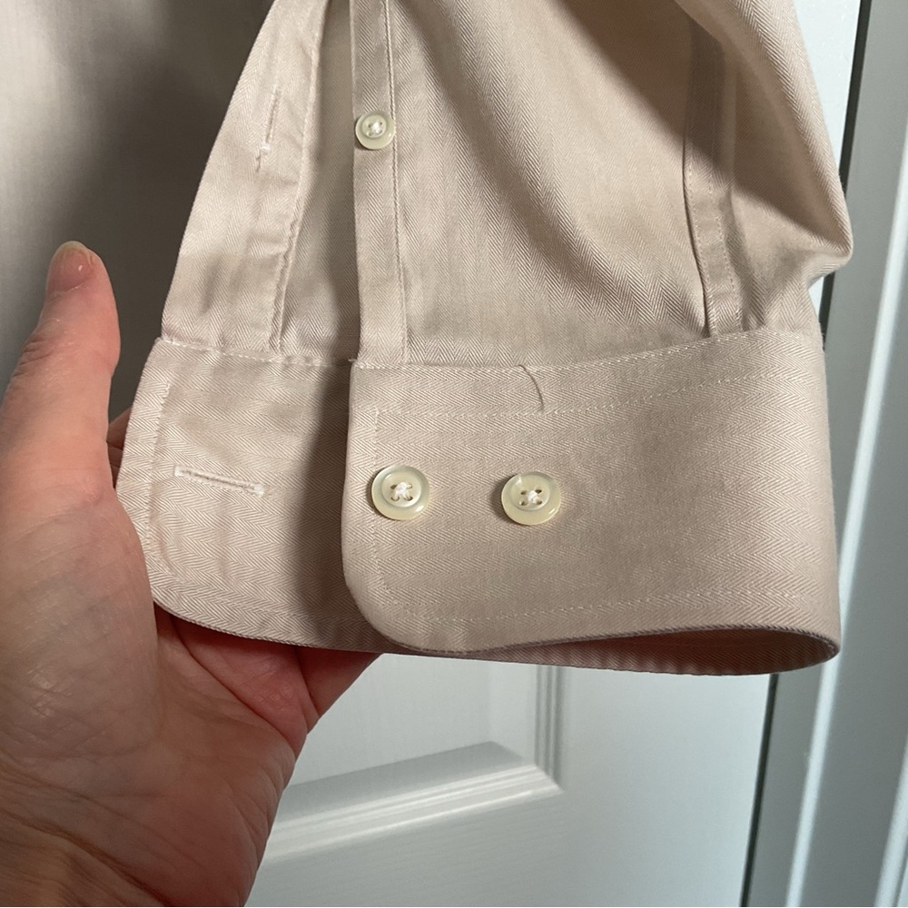 Joseph Abboud Men's Long-Sleeve Dress Shirt in Light Tan - Picture 4 of 8